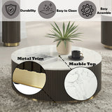 Clayten White/Espreeso Coffee Table - Ornate Home