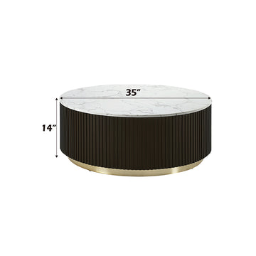 Clayten White/Espreeso Coffee Table - Ornate Home