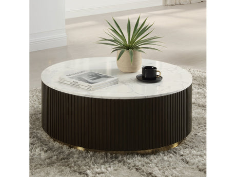 Clayten White/Espreeso Coffee Table - Ornate Home