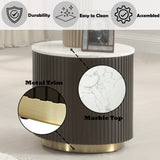 Clayten White/Espreeso End Table - Ornate Home