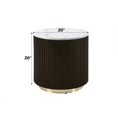 Clayten White/Espreeso End Table - Ornate Home