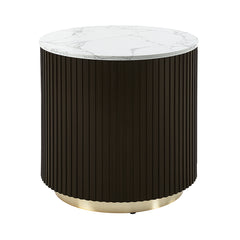 Clayten White/Espreeso End Table - Ornate Home