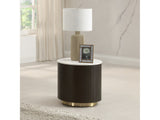 Clayten White/Espreeso End Table - Ornate Home
