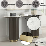 Clayten White/Espreeso Sofa Table - Ornate Home