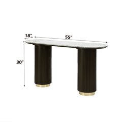Clayten White/Espreeso Sofa Table - Ornate Home
