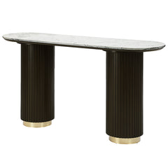 Clayten White/Espreeso Sofa Table - Ornate Home