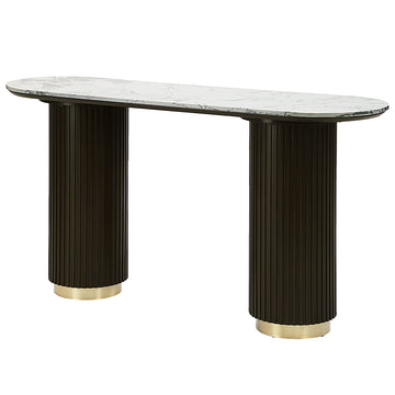 Clayten White/Espreeso Sofa Table - Ornate Home