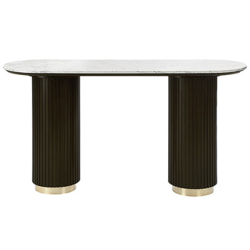 Clayten White/Espreeso Sofa Table - Ornate Home