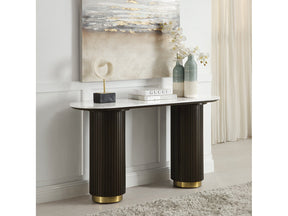 Clayten White/Espreeso Sofa Table - Ornate Home
