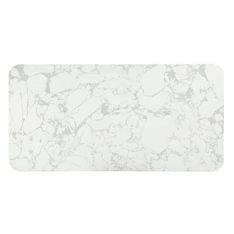 Clayten White/Espresso Dining Table w/ Natural Marble Top - Ornate Home