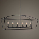 Clayton Bronze 6 Light Linear Chandelier - Ornate Home