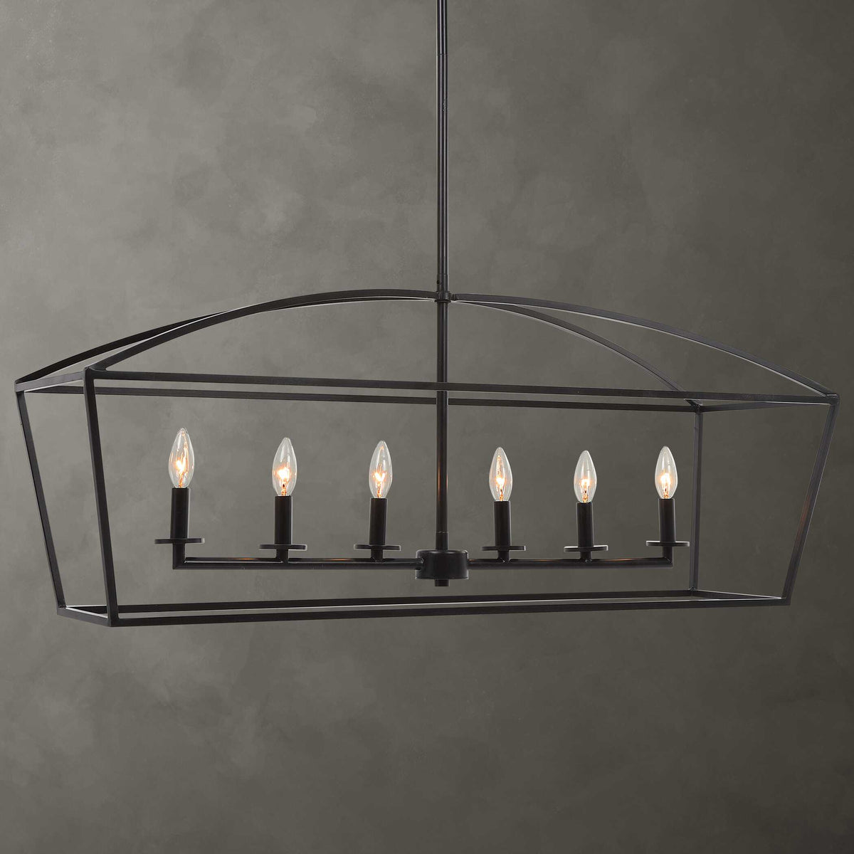Clayton Bronze 6 Light Linear Chandelier - Ornate Home