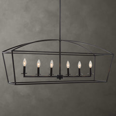 Clayton Bronze 6 Light Linear Chandelier - Ornate Home