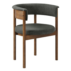 Clea Charcoal Curved Upholstered Dining Chairs (Set of 2) - Ornate Home