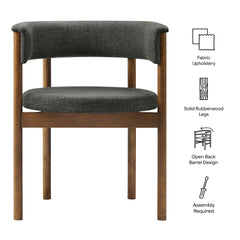 Clea Charcoal Curved Upholstered Dining Chairs (Set of 2) - Ornate Home