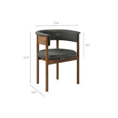 Clea Charcoal Curved Upholstered Dining Chairs (Set of 2) - Ornate Home
