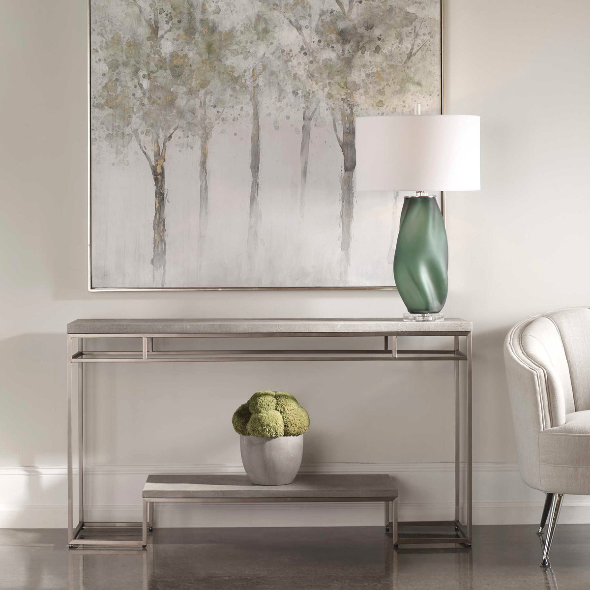 Clea Gray Console Table - Ornate Home