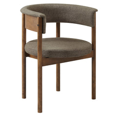 Clea Taupe Curved Upholstered Dining Chairs (Set of 2) - Ornate Home