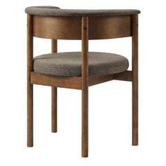 Clea Taupe Curved Upholstered Dining Chairs (Set of 2) - Ornate Home