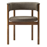Clea Taupe Curved Upholstered Dining Chairs (Set of 2) - Ornate Home