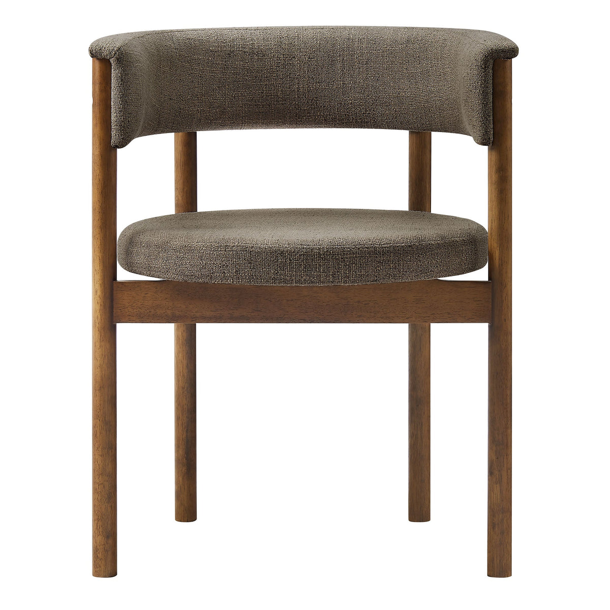 Clea Taupe Curved Upholstered Dining Chairs (Set of 2) - Ornate Home