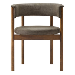 Clea Taupe Curved Upholstered Dining Chairs (Set of 2) - Ornate Home