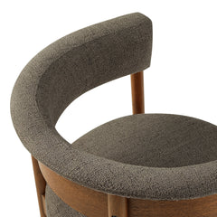 Clea Taupe Curved Upholstered Dining Chairs (Set of 2) - Ornate Home