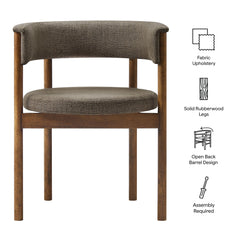 Clea Taupe Curved Upholstered Dining Chairs (Set of 2) - Ornate Home