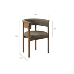 Clea Taupe Curved Upholstered Dining Chairs (Set of 2) - Ornate Home