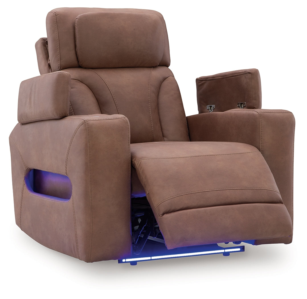Clean-Slate Caramel Power Recliner (Online Special Price) - Ornate Home
