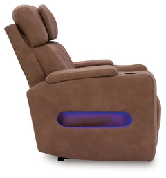 Clean-Slate Caramel Power Recliner - Ornate Home