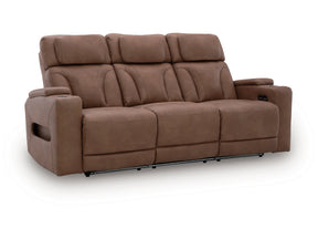 Clean-Slate Caramel Power Reclining Sofa (Online Special Price) - Ornate Home