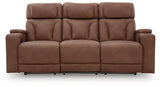 Clean-Slate Caramel Power Reclining Sofa (Online Special Price) - Ornate Home