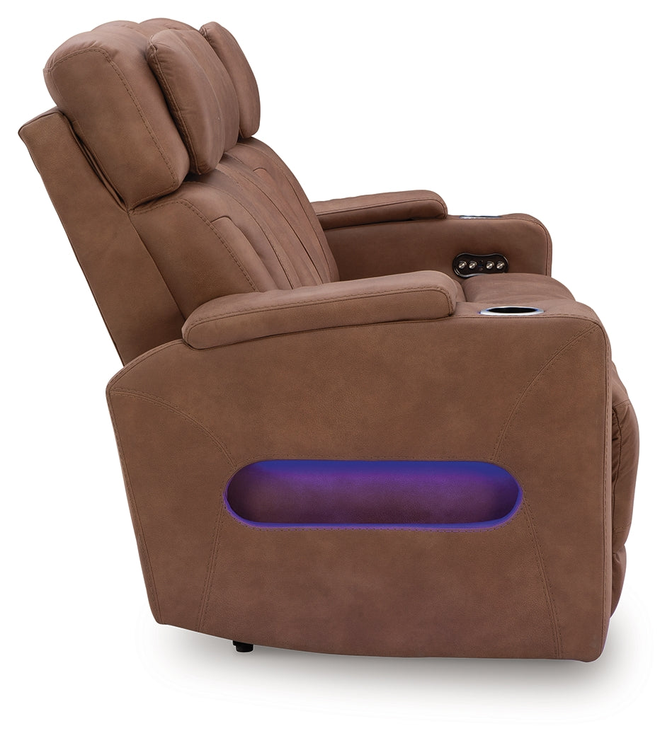 Clean-Slate Caramel Power Reclining Sofa (Online Special Price) - Ornate Home
