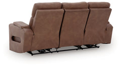 Clean-Slate Caramel Power Reclining Sofa - Ornate Home