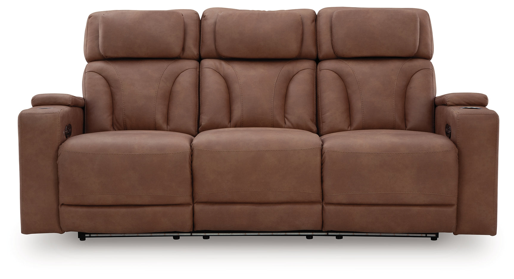 Clean-Slate Caramel Power Reclining Sofa - Ornate Home