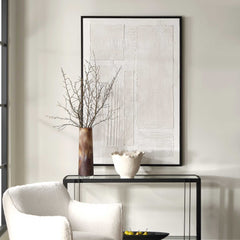 Clean Slate White Hand Painted Canvas - Ornate Home