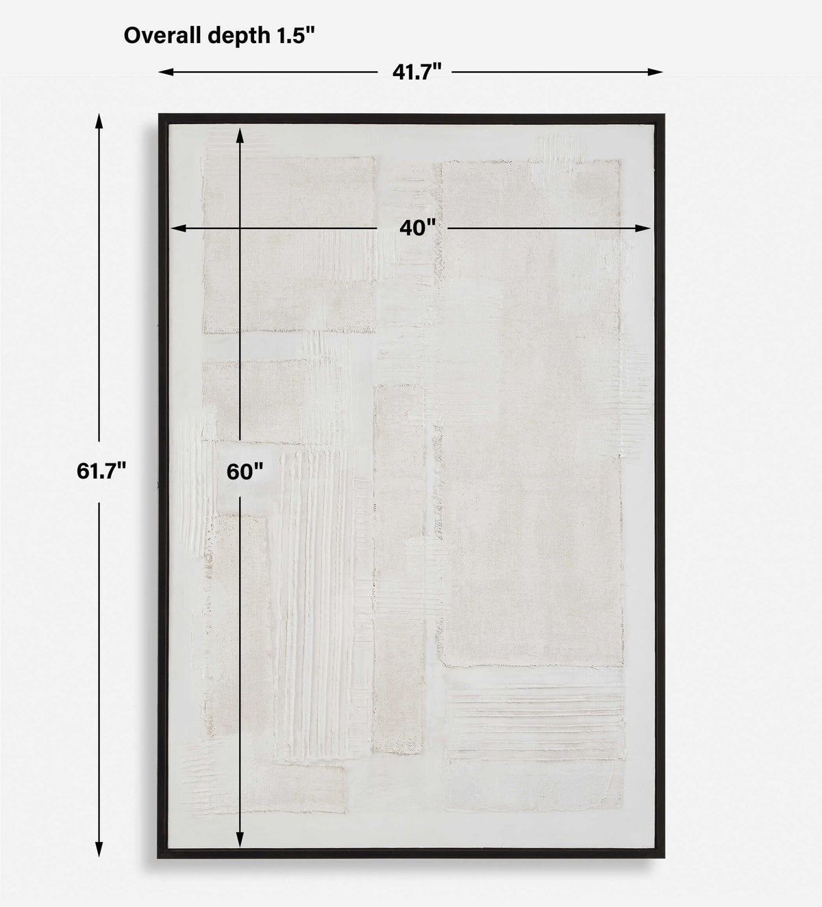 Clean Slate White Hand Painted Canvas - Ornate Home