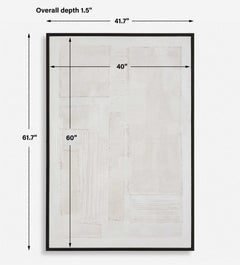 Clean Slate White Hand Painted Canvas - Ornate Home