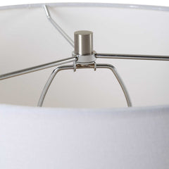 Clear Sky Blue Glass Table Lamp - Ornate Home