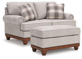 Clearbrooke Sandstone Loveseat and Ottoman (Online Special Price) - Ornate Home