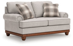 Clearbrooke Sandstone Loveseat and Ottoman - Ornate Home