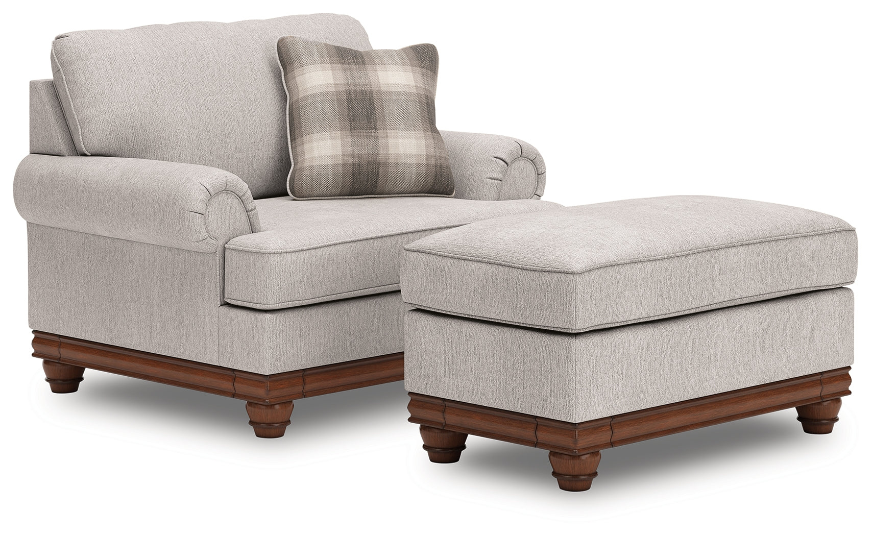 Clearbrooke Sandstone Oversized Chair and Ottoman (Online Special Price) - Ornate Home