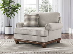 Clearbrooke Sandstone Oversized Chair and Ottoman - Ornate Home