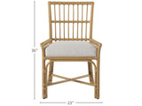 Clearwater Dover Natural/Pole Rattan Low-Arm Chair (Set of 2) - Ornate Home