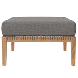 Clearwater Gray/Graphite 6-Piece Outdoor Patio Teak Wood Sectional Sofa - 87x87" - Ornate Home
