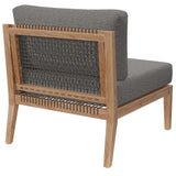 Clearwater Gray/Graphite Outdoor Patio Teak Wood Armless Chair - Ornate Home