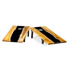 Clearwood Black Cornhole Game (Set of 2) - Ornate Home