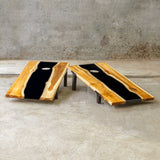 Clearwood Black Cornhole Game (Set of 2) - Ornate Home