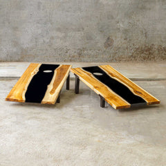 Clearwood Black Cornhole Game (Set of 2) - Ornate Home
